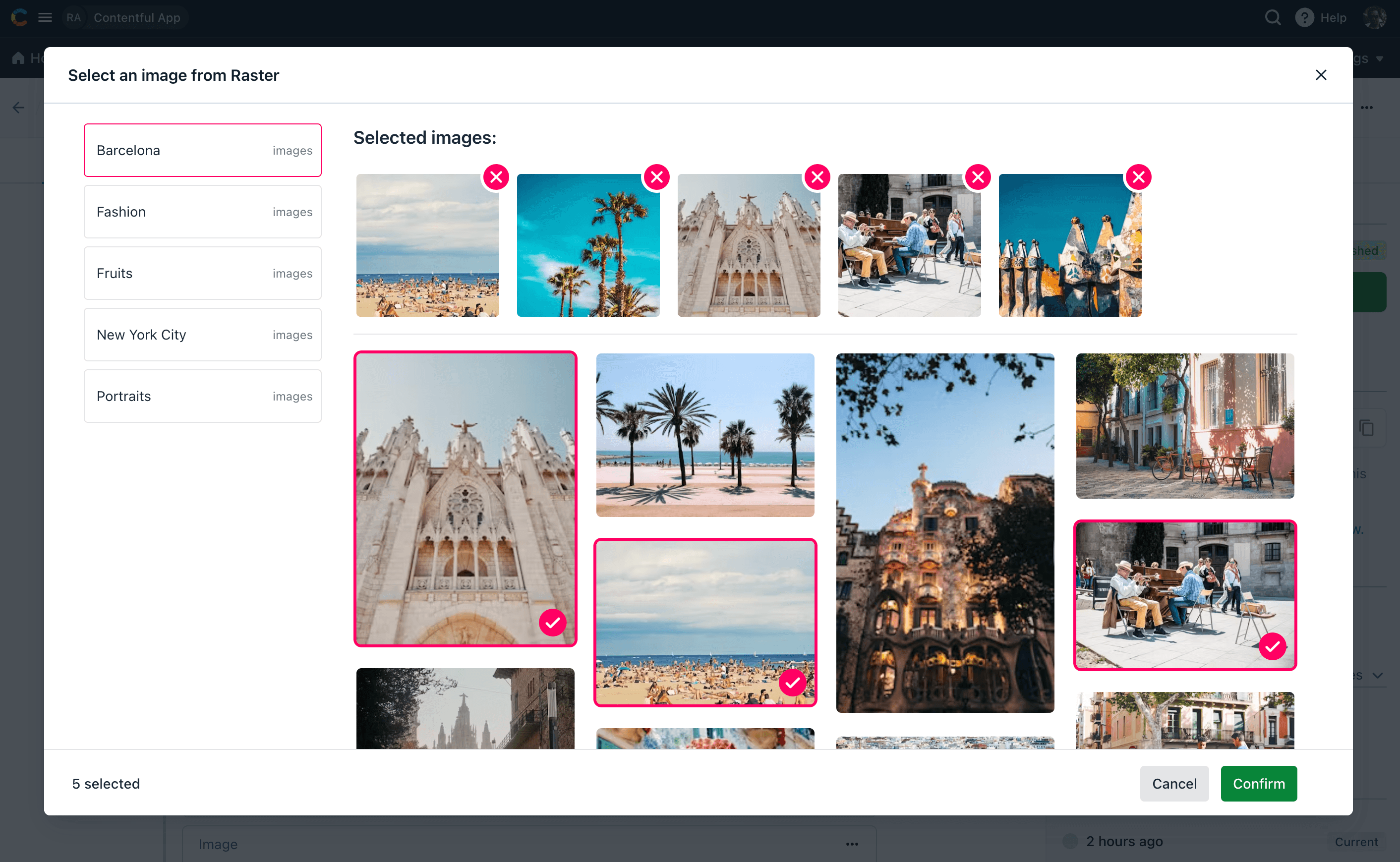 Selecting and ordering images
